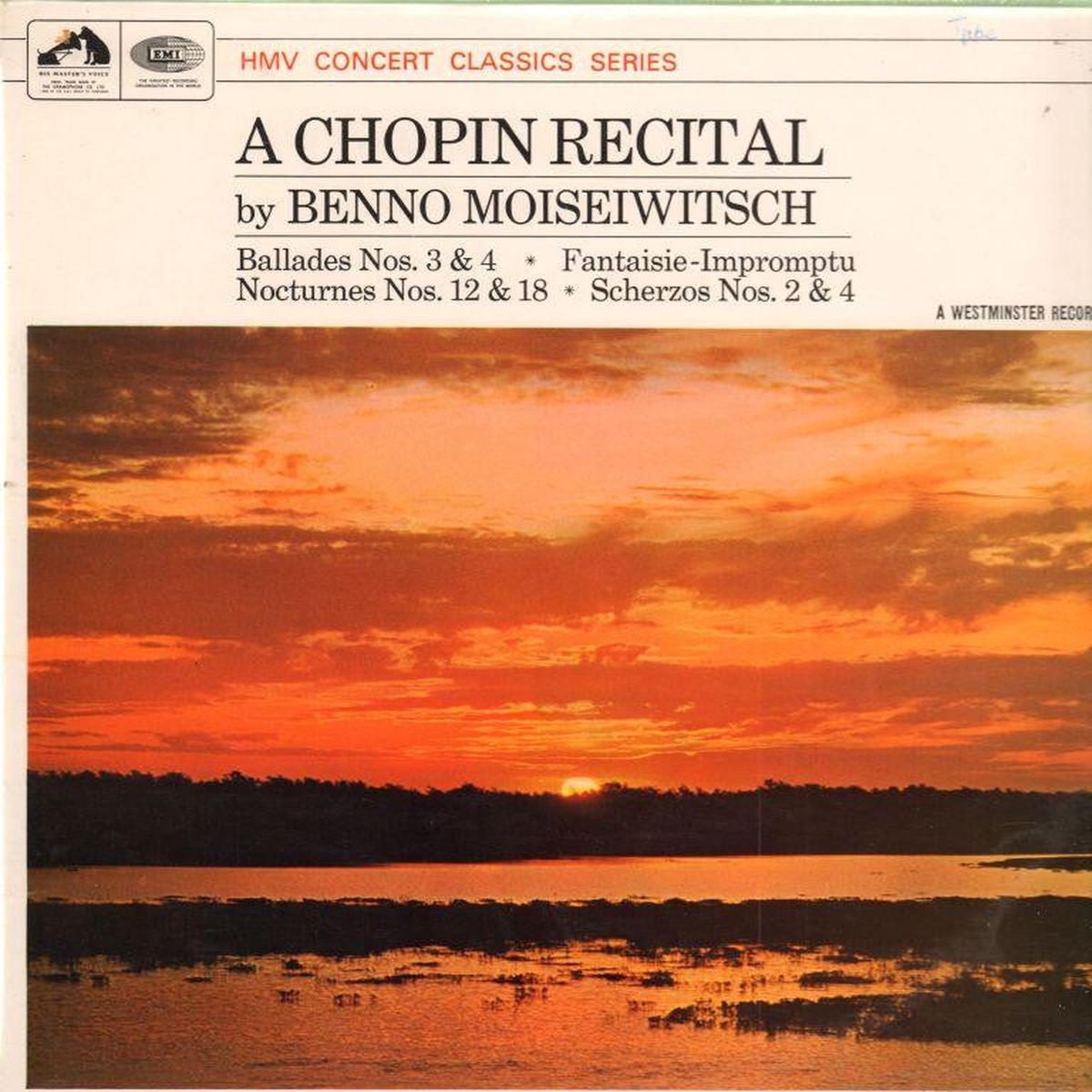 A Chopin Recital-HMV-Vinyl LP-Ex/VG