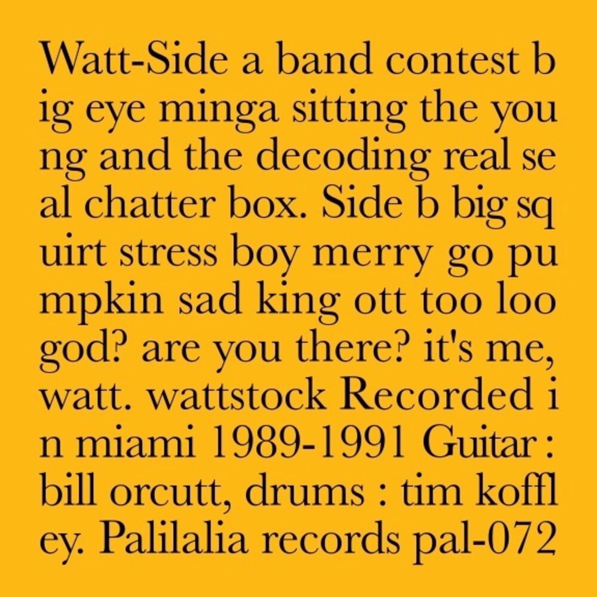 Watt - Recorded In Miami 1989-1991