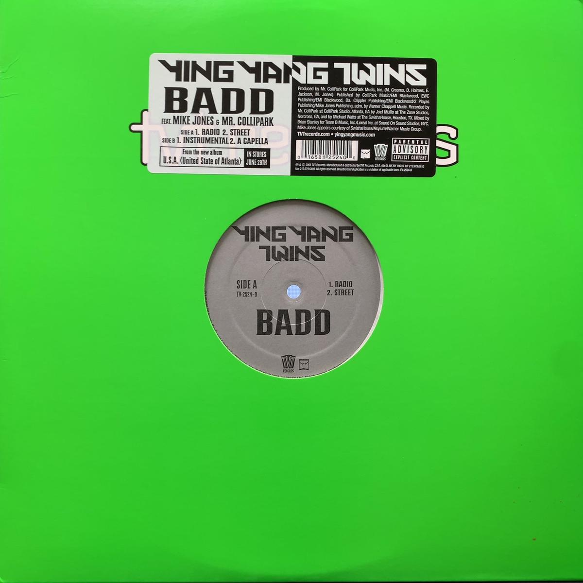 YING YANG TWINS / Badd (TV-2524-0, 12inch)