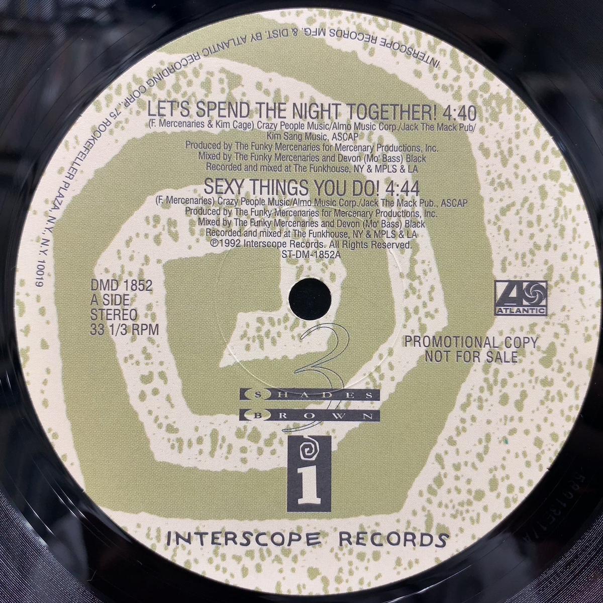 3 SHADES BROWN / Let's Spend The Night Together (Reissue, 12inch)