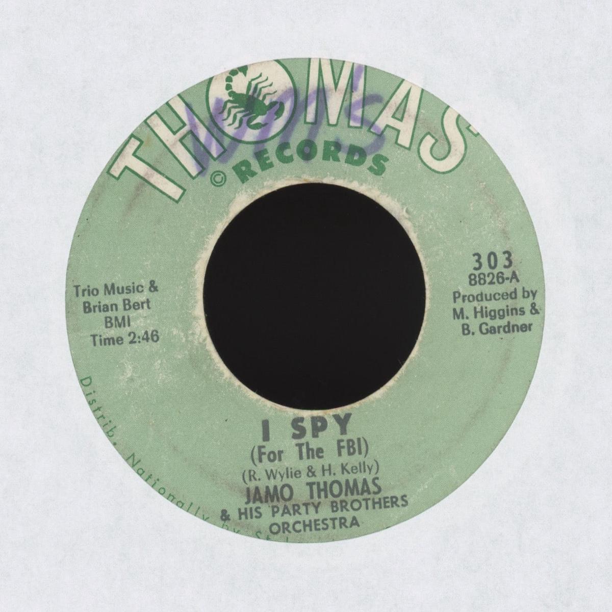Jamo Thomas His Party Brothers Orchestra - I Spy (For The FBI) on Thomas Northern Soul 45
