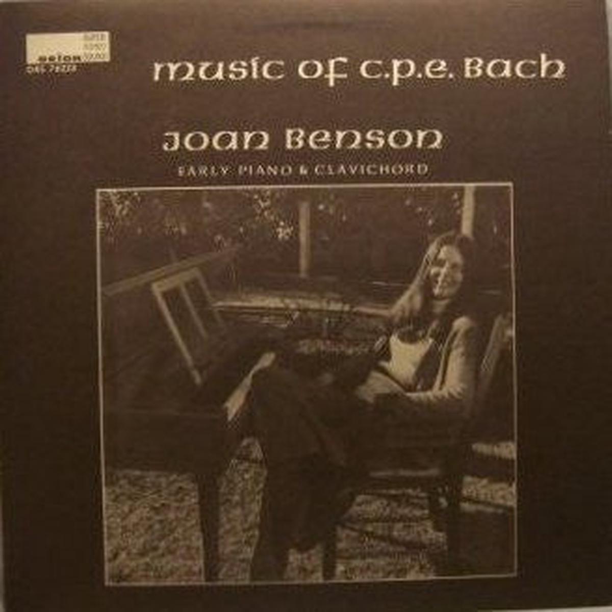 C.P.E. Bach / Joan Benson  Music Of C.P.E. Bach LP