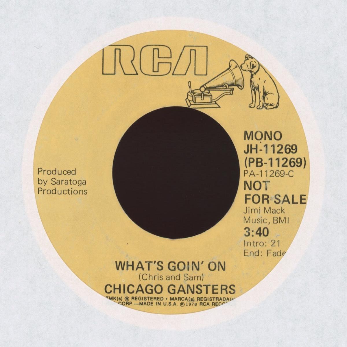 Chicago Gangsters - Whats Goin On on RCA Promo Funk 45