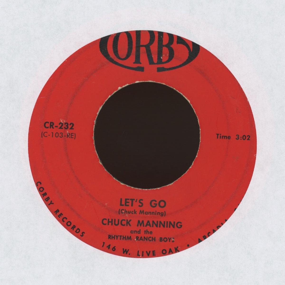Chuck Manning The Rhythm Ranch Boys - Lets Go on Corby Rockabilly Bop 45