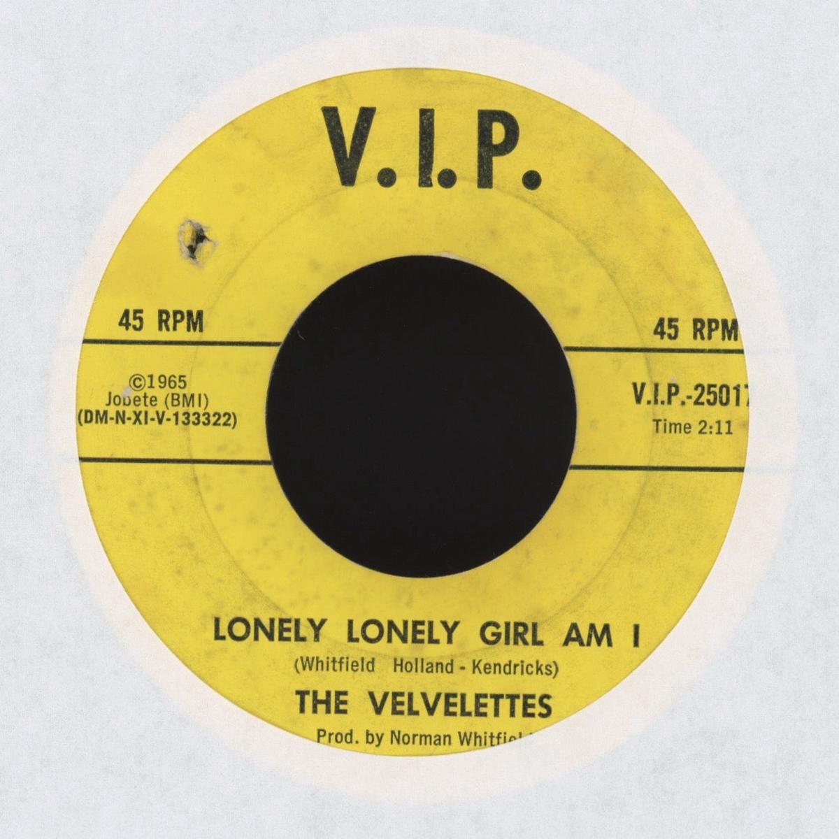 The Velvelettes - Lonely Lonely Girl Am I on VIP Northern Soul 45