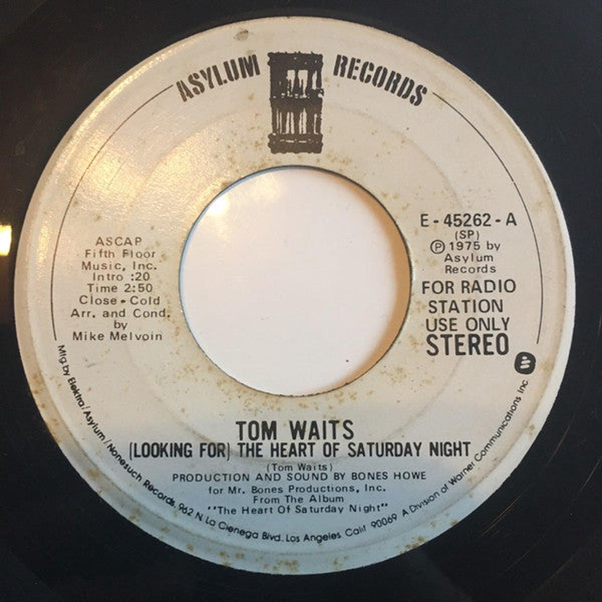 Tom Waits (Looking For) The Heart Of Saturday Night (Promo) 7"