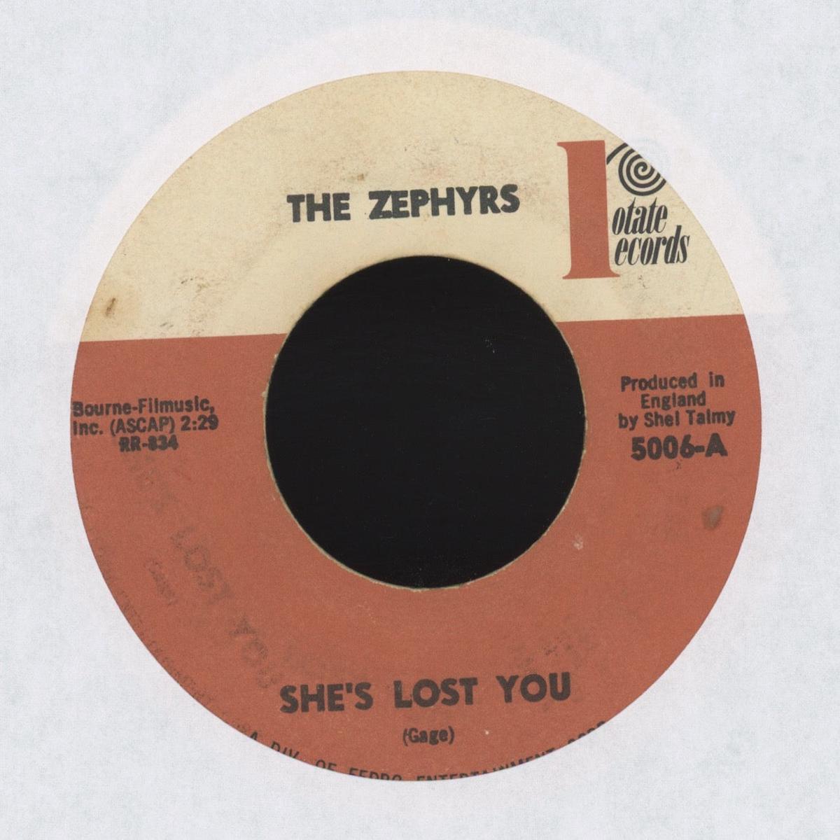 The Zephyrs - Shes Lost You on Rotate Garage 45