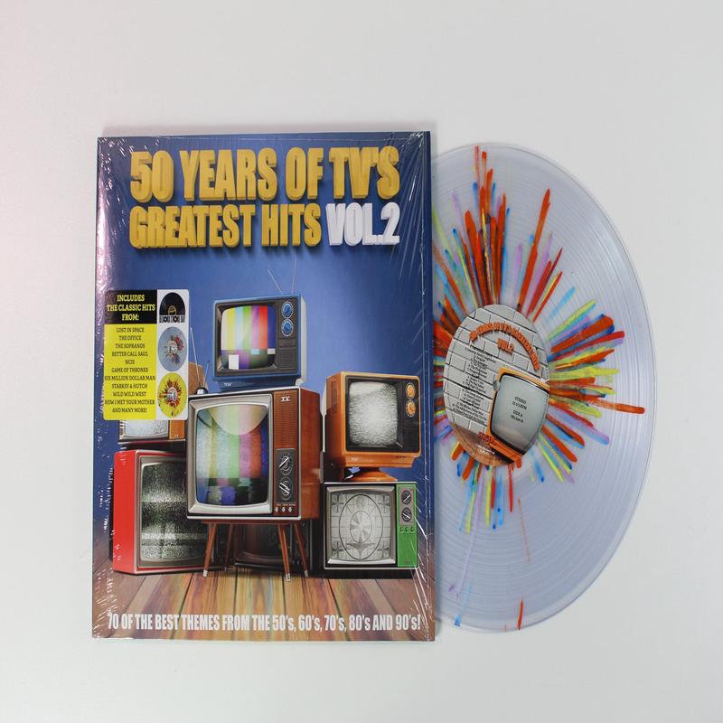 Various - 50 Years Of TV's Greatest Hits - Vol. 2 on Lmlr RSD 2023 Ltd Clear & Yellow Splatter Vinyl