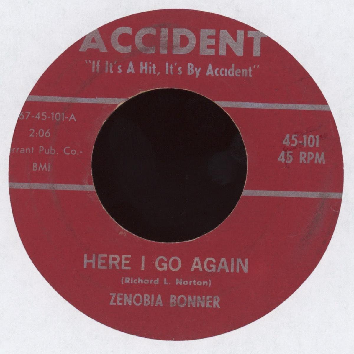 Zenobia Bonner - All Alone on Accident RB Northern Soul 45