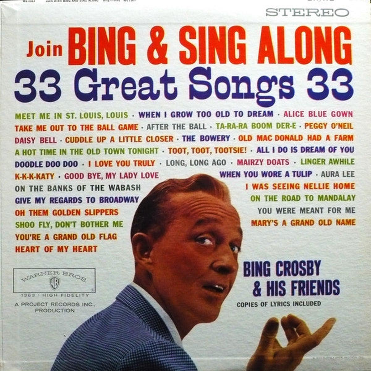 Bing Crosby Join Bing & Sing Along: 33 Great Songs (Vocal/Pop, Vinyl LP) WS1363