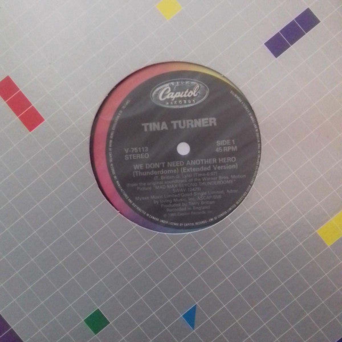 Tina Turner We Don't Need Another Hero (Thunderdome) - 985- Rock ( Vinyl, 12")