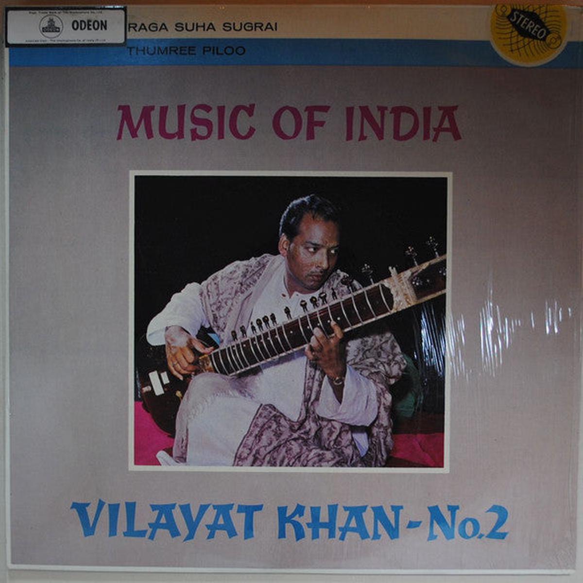 Vilayat Khan Music Of India No. 2 - 1963-Folk, World, & Country Style:Indian Classical, Hindustani ( Rare Vinyl)