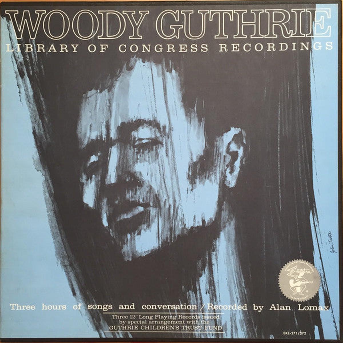 Woody Guthrie Library Of Congress Recordings - 3 lps - 1967-Blues, Folk, World, & Country Style: Folk, Country Blues (Rare Vinyl Set)