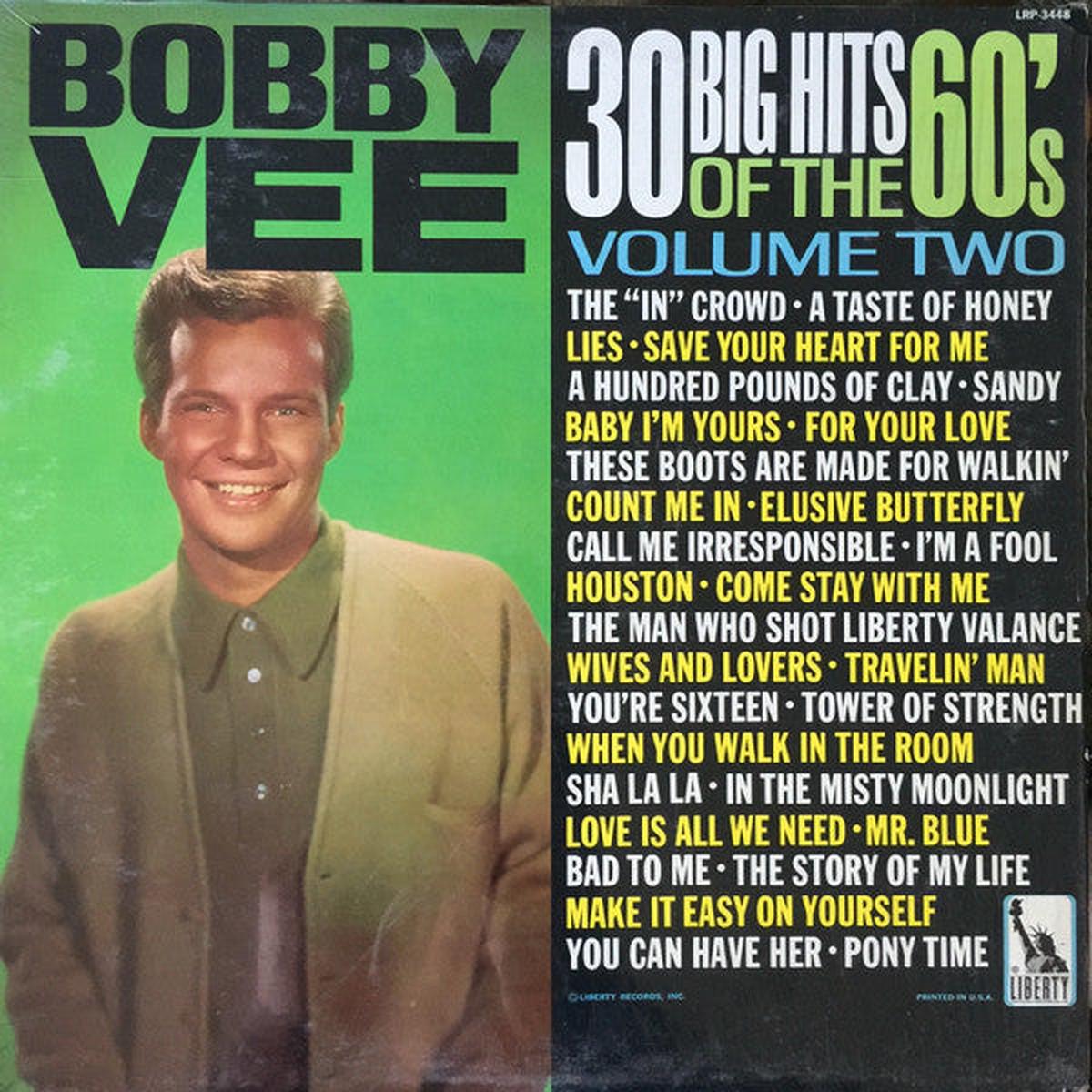 Bobby Vee 30 Big Hits of the 60s Volume Two 1970s Pop / Rock (vinyl)