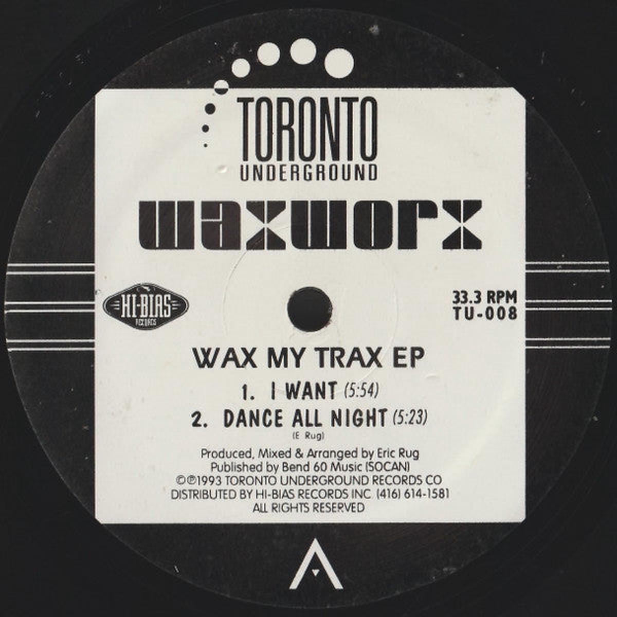 WaxWorx Wax My Trax EP - 1993-Electronic ,House, Deep House (Vinyl, 12", 33 RPM, EP )