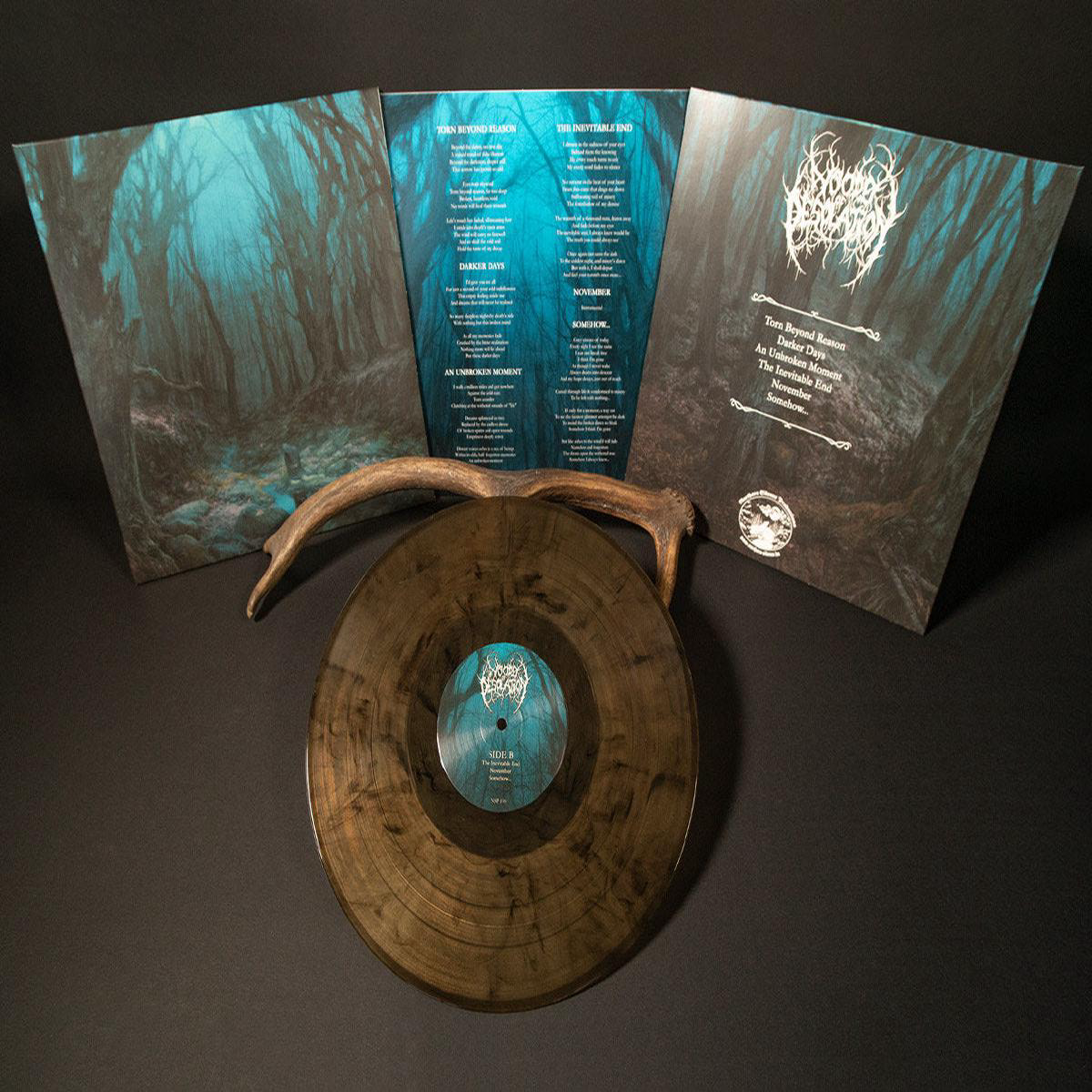 WOODS OF DESOLATION: Torn Beyond Reason LP (amber/black marble vinyl, 2nd album by the celebrated atmospheric/post BM project) *new*