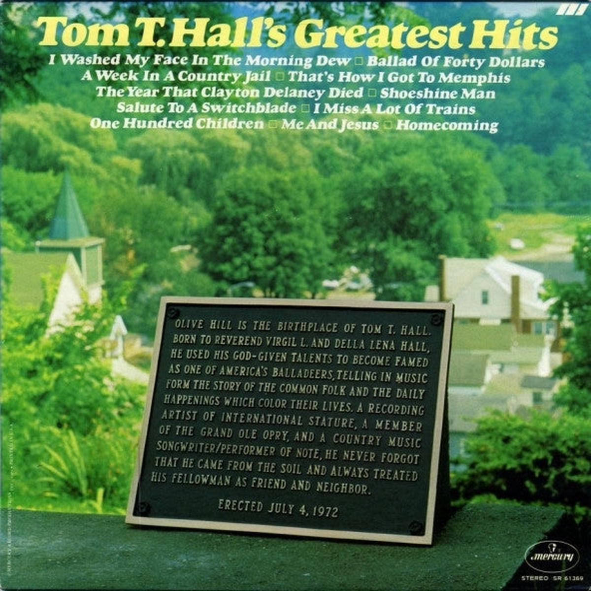Tom T. Hall Tom T. Hall's Greatest Hits - 1972-Folk, World, & Country (Vinyl)